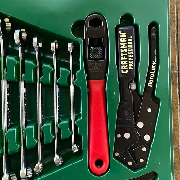 NEW Craftsman Vintage 9 pc Set Robo Grip Professional Tool Set Made USA 45444 - Picture 6 of 13